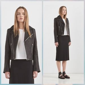 RTA Nico black leather motorcycle jacket